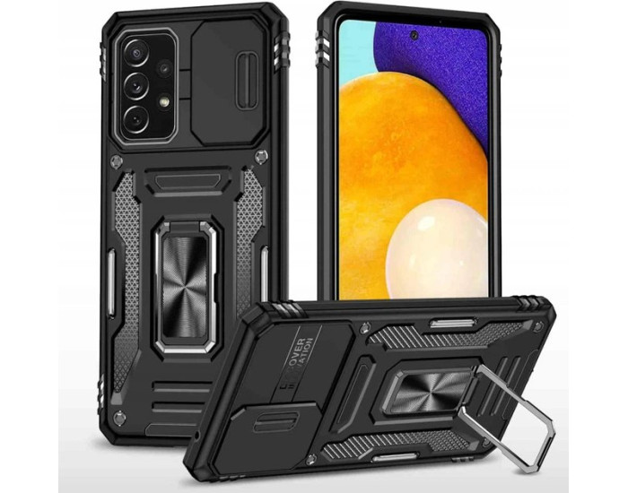Чехол-Ударопрочный Camshield Army Ring Samsung A53 5G, черный