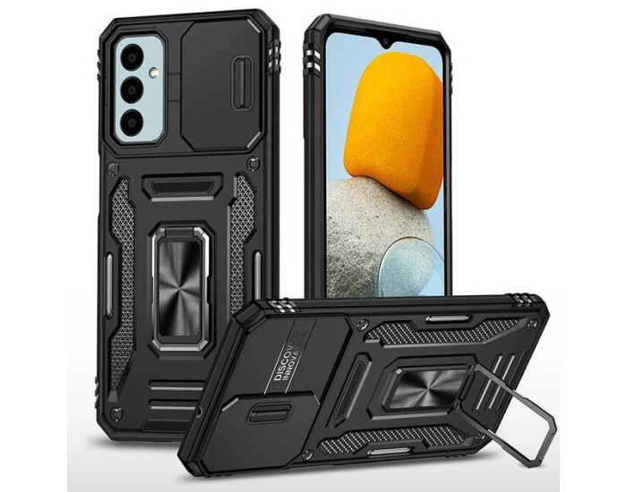 Чехол-Ударопрочный Camshield Army Ring Samsung A15 4G/5G, черный