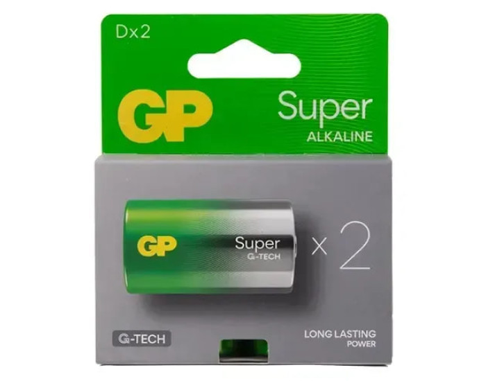 Батарейка GP Super Alkaline LR20 2шт на блистере (цена за 1шт)