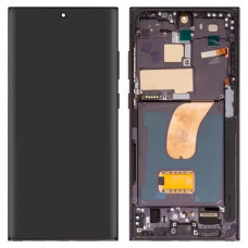 Дисплей с сенсорным экраном (модуль) Samsung S918 S23 Ultra , черный с рамкой, OLED