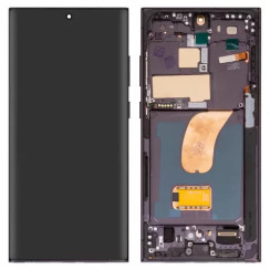Дисплей с сенсорным экраном (модуль) Samsung S918 S23 Ultra , черный с рамкой, OLED
