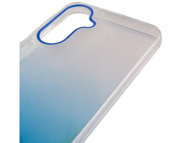 Чехол-силикон TPU+PC Glassbend Samsung A35, синий