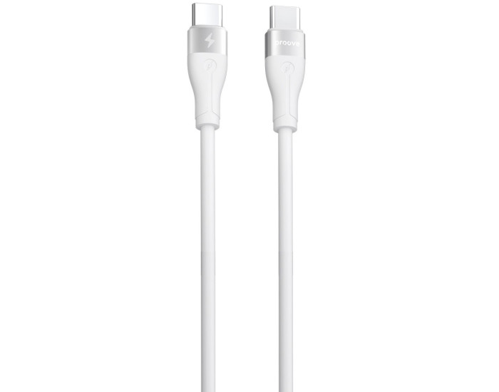 Кабель Proove Soft Silicone Type-C to Type-C (60W/2m) белый