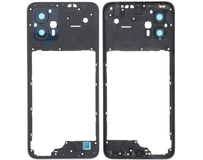 Рамка кріплення корпуси Motorola XT2331 Moto G13/ XT2333 Moto G23, чорна з склом камери