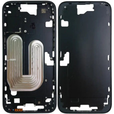 Рамка крепления корпуса iPhone 16 Plus, Black с кнопками и сеткой (EU)