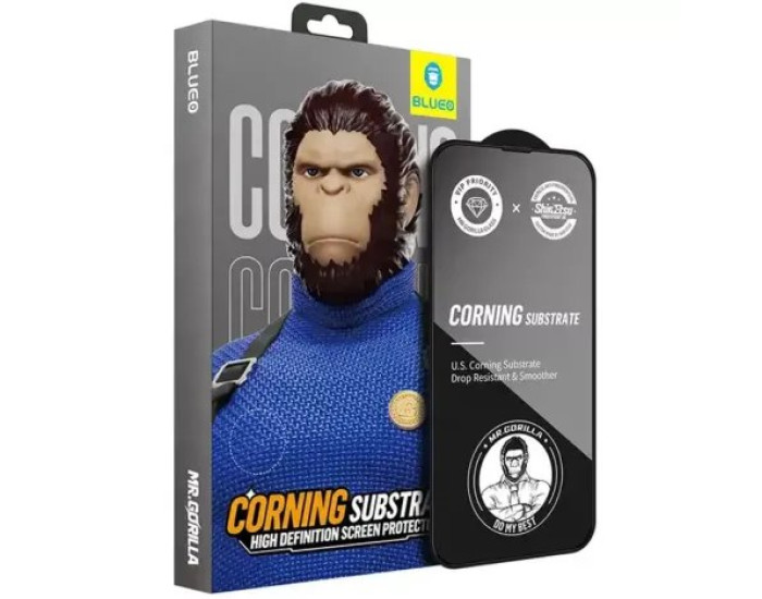 Защитное стекло Blueo corning Gorilla Glass iPhone 14 Pro Max, 5D черное
