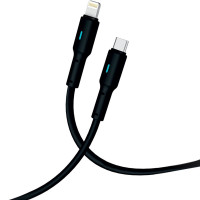 Кабель USB Gelius Pro Lumin Lamp Type-C to Lightning (30W/2m) черный (GP-UC100)