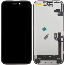Дисплей с сенсорным экраном (модуль) iPhone 16, черный, OLED Soft DD