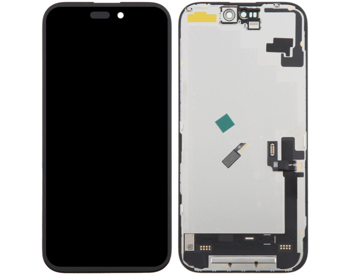 Дисплей с сенсорным экраном (модуль) iPhone 16, черный, OLED Soft DD