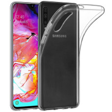 Чехол-силикон Epic Transparent 1,5mm Samsung A70, прозрачный 