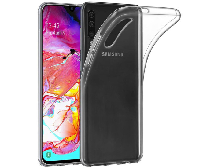 Чехол-силикон Epic Transparent 1,5mm Samsung A70, прозрачный 