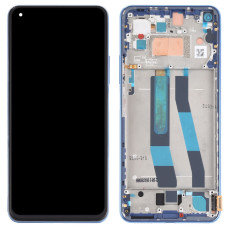 Дисплей с сенсорным экраном (модуль) Xiaomi Mi 11 Lite /Mi 11 Lite 5G /Mi 11 Lite 5G NE, синий с рамкой, переклейка, версия Huaxing