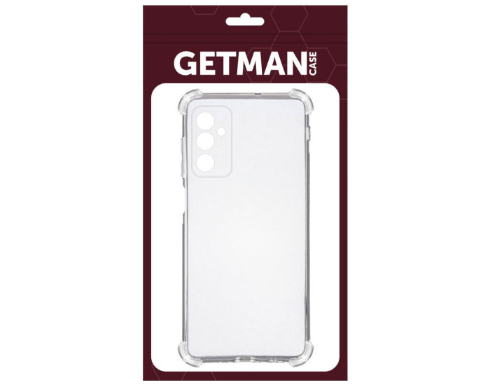 Чехол-силикон Getman Ease logo усиленные углы Samsung A14 4G/5G, прозрачный