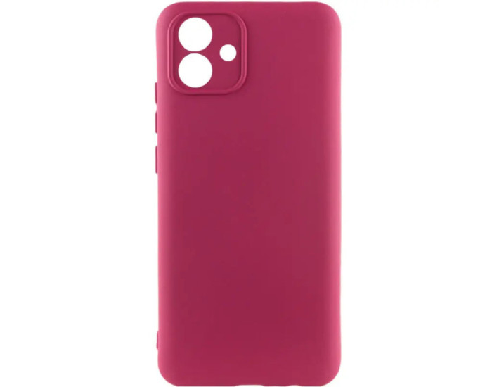 Чохол-силікон Getman Liquid Silk Full Camera Samsung A07 (Марсала / Marsala)