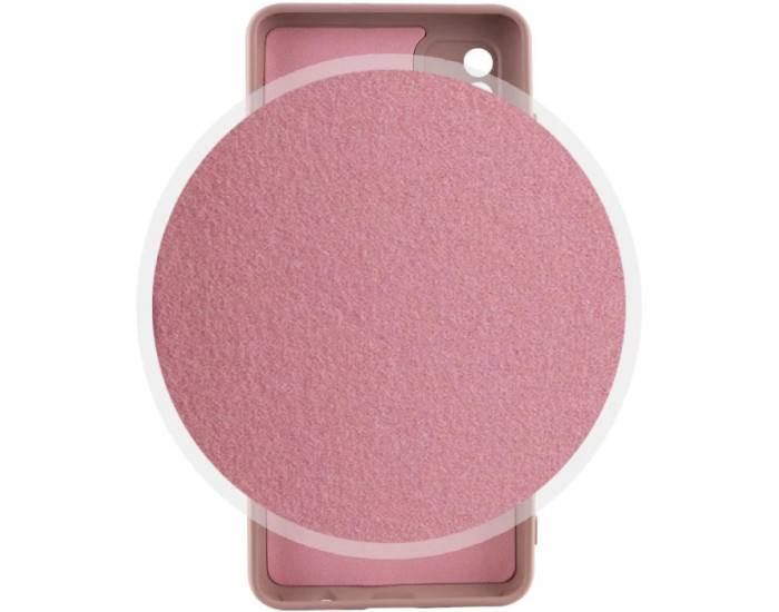 Чехол-силикон Getman Liquid Silk Full Camera Samsung A07 (Пастельно розовый / Pastel Pink)