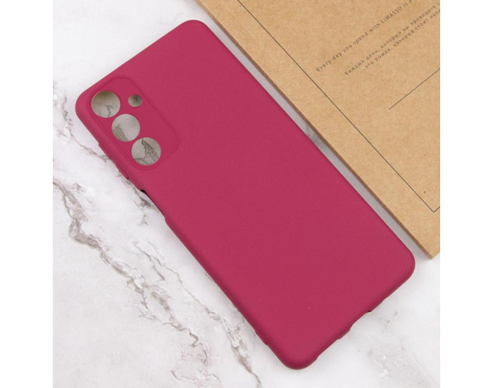 Чехол-силикон Getman Liquid Silk Full Camera Samsung A16 5G (Бордовый / Marsala)