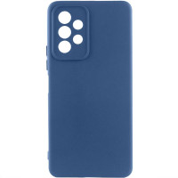 Чехол-силикон Getman Liquid Silk Full Camera Samsung A23 4G (Синий / Navy Blue)