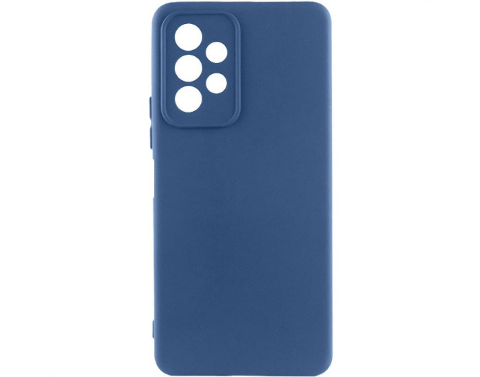 Чехол-силикон Getman Liquid Silk Full Camera Samsung A23 4G (Синий / Navy Blue)