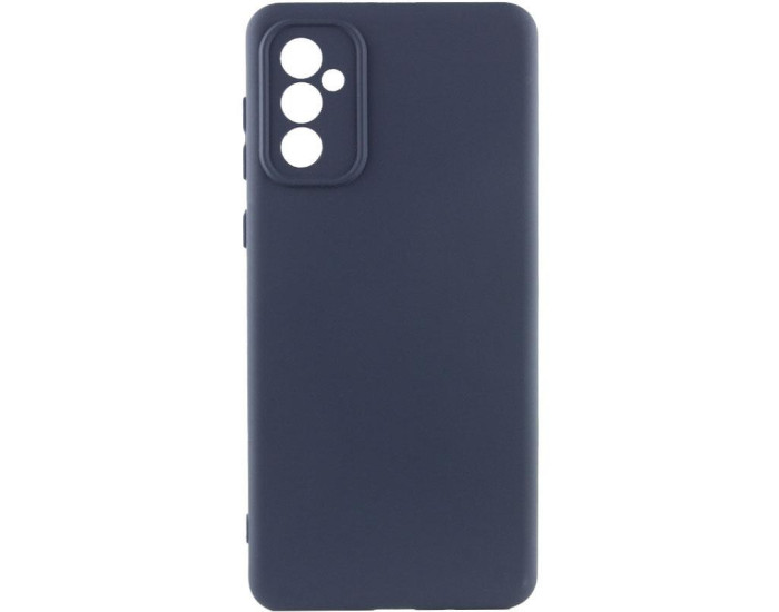 Чехол-силикон Getman Liquid Silk Full Camera Samsung S24 FE (Синий / Midnight Blue)