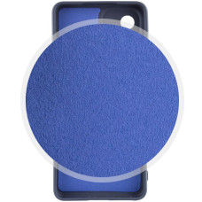 Чехол-силикон Getman Liquid Silk Full Camera Samsung S24 FE (Синий / Midnight Blue)
