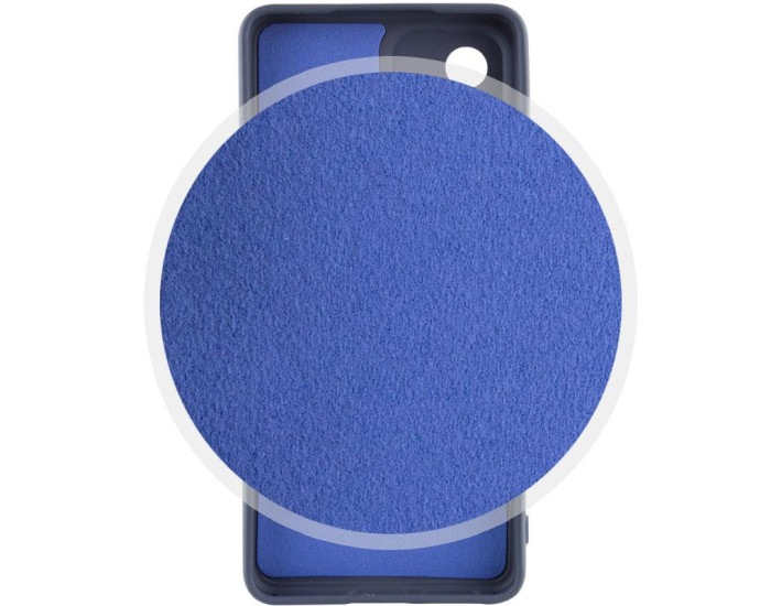 Чехол-силикон Getman Liquid Silk Full Camera Samsung S24 FE (Синий / Midnight Blue)