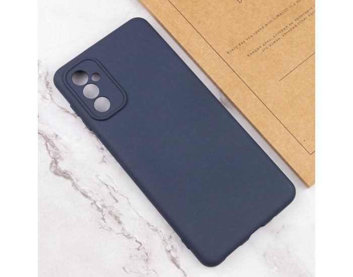 Чехол-силикон Getman Liquid Silk Full Camera Samsung S24 FE (Синий / Midnight Blue)