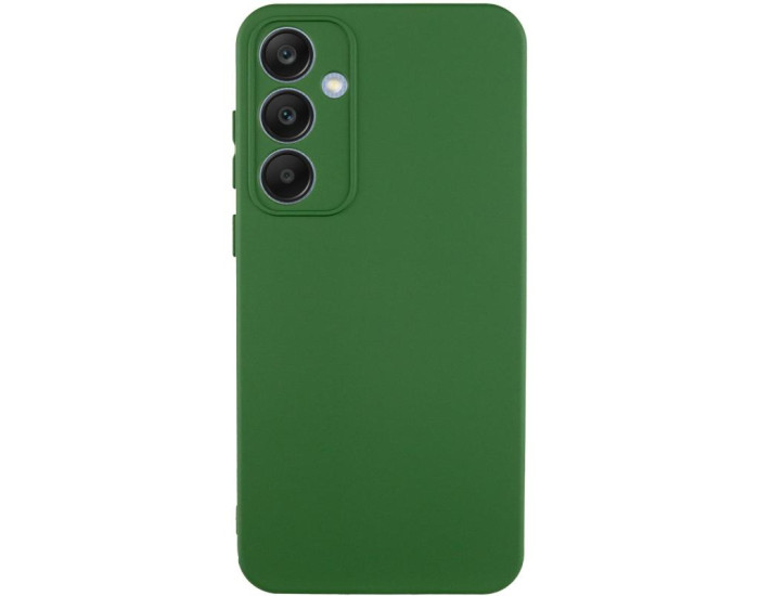 Чехол-силикон Getman Liquid Silk Full Camera Samsung S24 FE (Зеленый / Dark Green)
