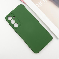 Чехол-силикон Getman Liquid Silk Full Camera Samsung S24 FE (Зеленый / Dark Green)