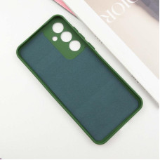 Чехол-силикон Getman Liquid Silk Full Camera Samsung S24 FE (Зеленый / Dark Green)