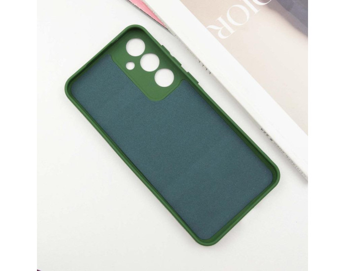 Чехол-силикон Getman Liquid Silk Full Camera Samsung S24 FE (Зеленый / Dark Green)