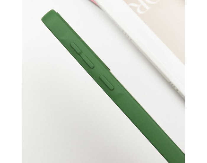 Чехол-силикон Getman Liquid Silk Full Camera Samsung S24 FE (Зеленый / Dark Green)