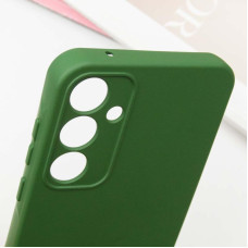 Чехол-силикон Getman Liquid Silk Full Camera Samsung S24 FE (Зеленый / Dark Green)