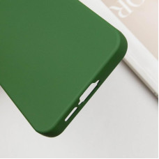 Чехол-силикон Getman Liquid Silk Full Camera Samsung S24 FE (Зеленый / Dark Green)