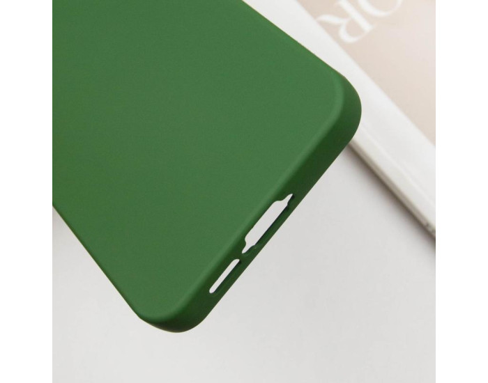 Чехол-силикон Getman Liquid Silk Full Camera Samsung S24 FE (Зеленый / Dark Green)