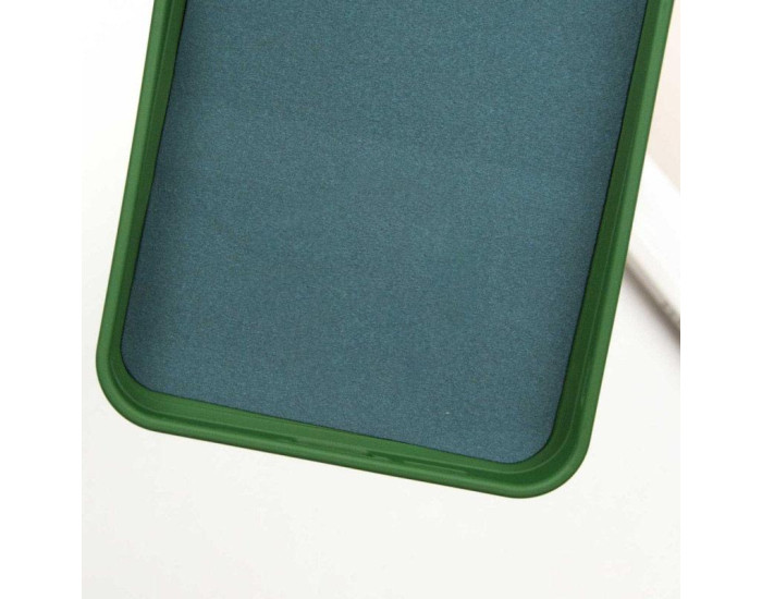 Чехол-силикон Getman Liquid Silk Full Camera Samsung S24 FE (Зеленый / Dark Green)