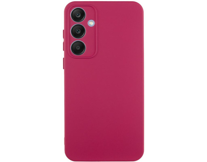 Чехол-силикон Getman Liquid Silk Full Camera Samsung S24 FE (Бордовый / Marsala)