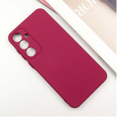 Чехол-силикон Getman Liquid Silk Full Camera Samsung S24 FE (Бордовый / Marsala)