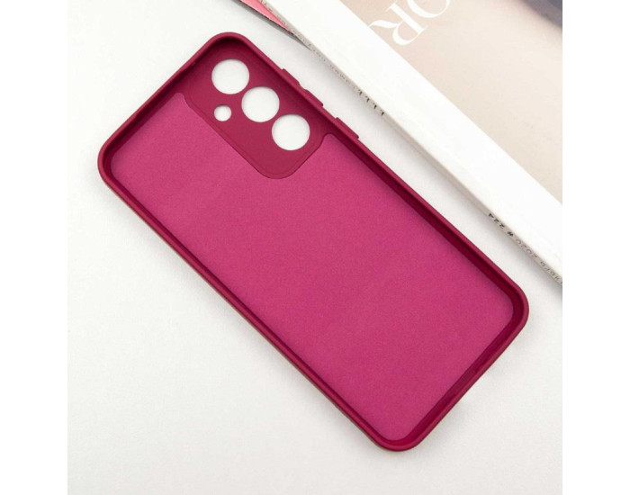 Чехол-силикон Getman Liquid Silk Full Camera Samsung S24 FE (Бордовый / Marsala)