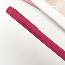 Чехол-силикон Getman Liquid Silk Full Camera Samsung S24 FE (Бордовый / Marsala)