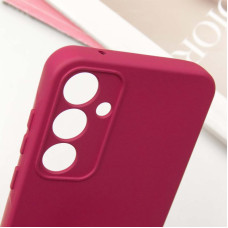Чехол-силикон Getman Liquid Silk Full Camera Samsung S24 FE (Бордовый / Marsala)