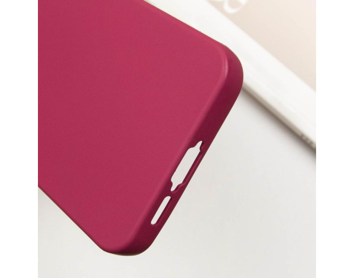 Чехол-силикон Getman Liquid Silk Full Camera Samsung S24 FE (Бордовый / Marsala)