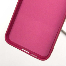 Чехол-силикон Getman Liquid Silk Full Camera Samsung S24 FE (Бордовый / Marsala)