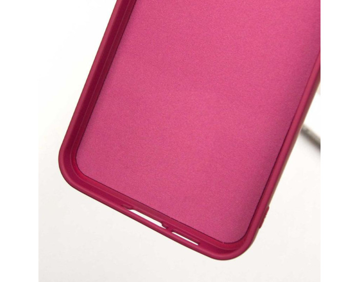 Чехол-силикон Getman Liquid Silk Full Camera Samsung S24 FE (Бордовый / Marsala)