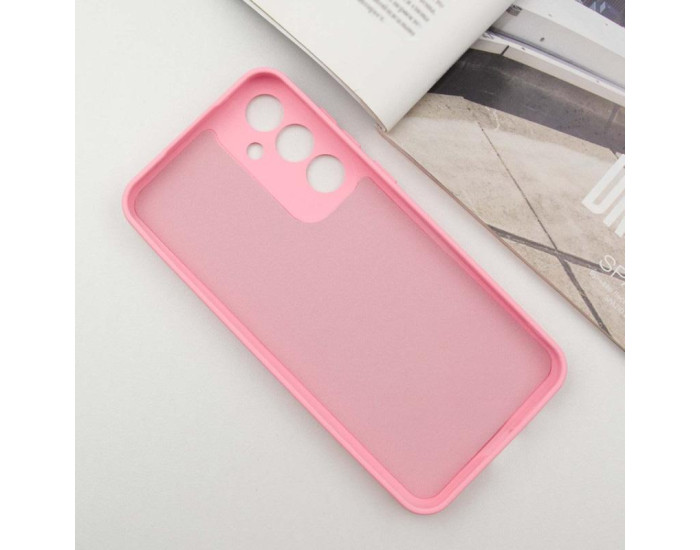 Чехол-силикон Getman Liquid Silk Full Camera Samsung S24 FE, розовый