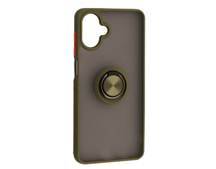 Чехол-силикон Gingle Ring Case Samsung A07, хаки