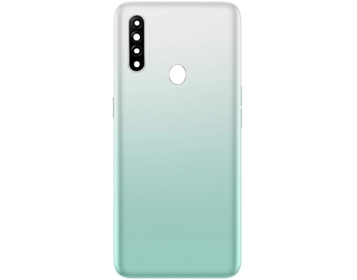Задняя крышка для Oppo A31 2020, со стеклом камеры, оригинал, Fantasy White