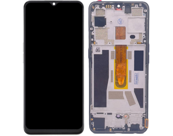 Дисплей з сенсорним екраном (модуль) Oppo Reno 3 /Reno 3 5G /A73 2020 4G /A91 /F15 /K7 5G, чорний з широкою рамкою, OLED