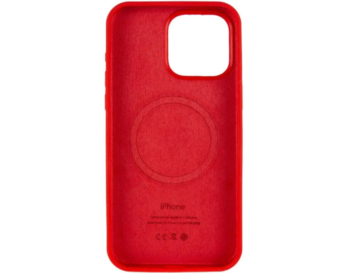 Чехол-силикон оригинал Full Soft Matte with MagSafe iPhone 15, красный