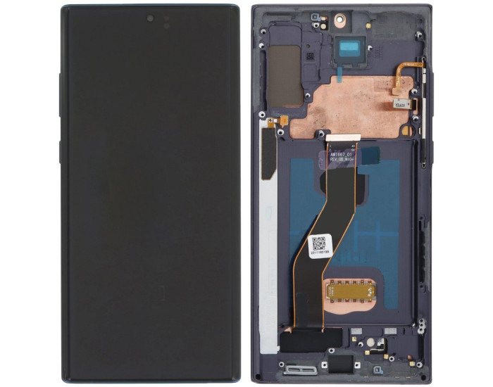 Дисплей с сенсорным экраном (модуль) Samsung N975 Note 10 Plus, черный с рамкой, OLED