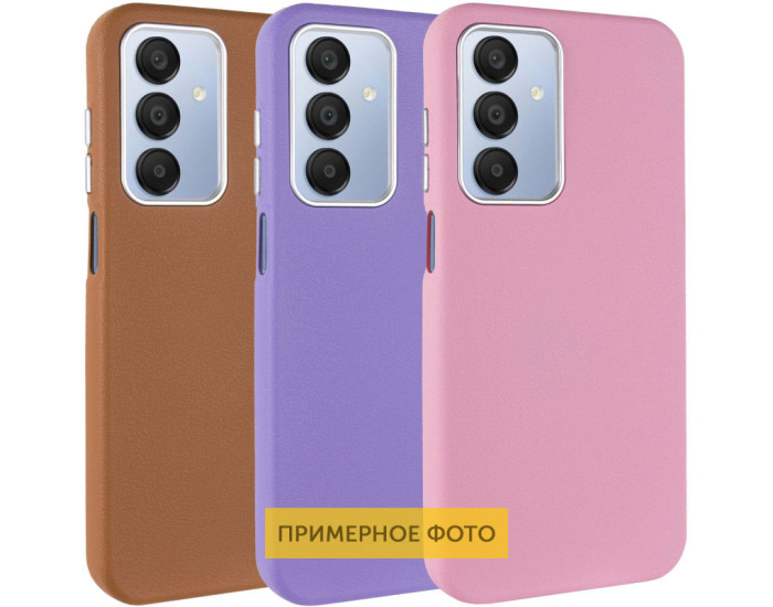 Чехол-силикон Leather Case Metal Buttons Samsung S24 Ultra, Black
